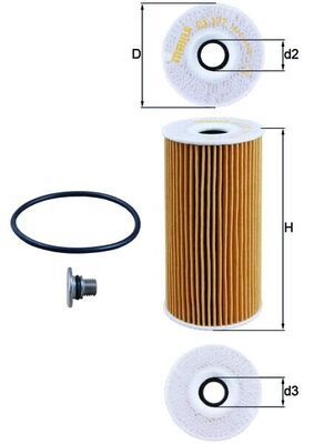 MAHLE OX 377D Oil Filter