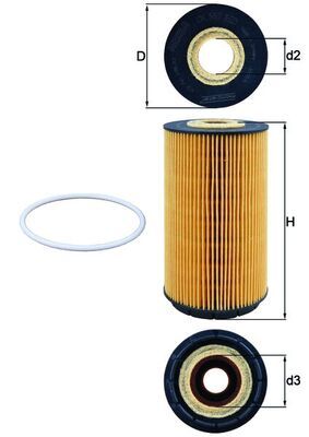 Oil Filter MAHLE OX 557D