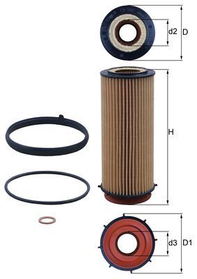 MAHLE OX 560D Oil Filter