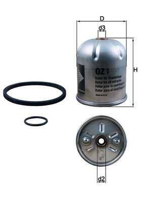 Oil Filter MAHLE OZ 1D