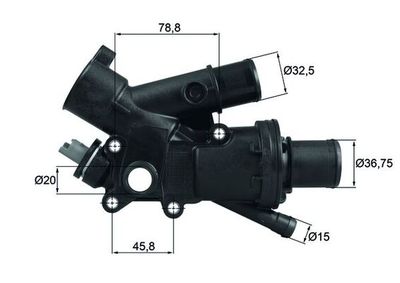 Thermostat, coolant MAHLE TH 43 83