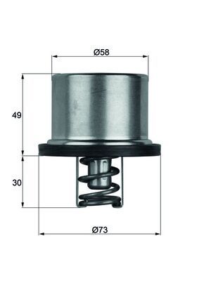 MAHLE THD 1 75 Thermostat, coolant