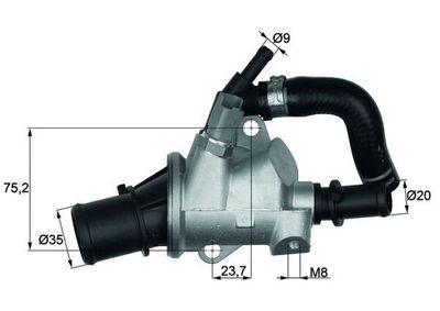 Thermostat, coolant MAHLE TI 146 88