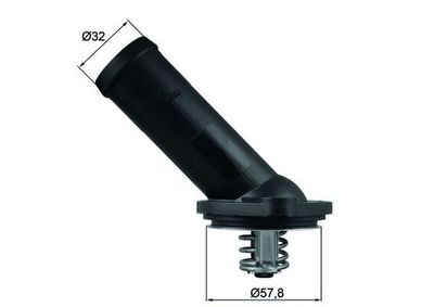 Thermostat, coolant MAHLE TI 225 92D