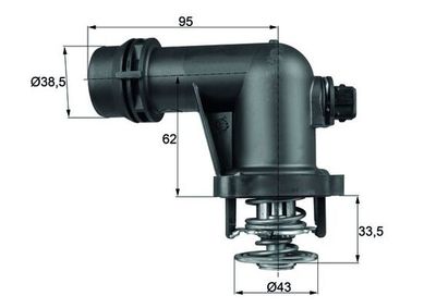 Thermostat, coolant MAHLE TM 15 105