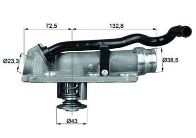 Thermostat, coolant MAHLE TM 9 105