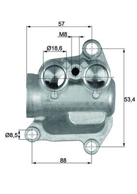 Thermostat, oil cooling MAHLE TO 12 100