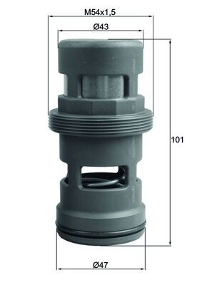 Thermostat, oil cooling MAHLE TO 18 114