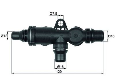 Thermostat, oil cooling MAHLE TO 4 82