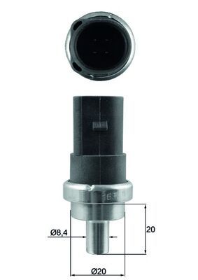 Sensor, coolant temperature MAHLE TSE 7