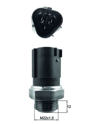 Temperature Switch, radiator fan MAHLE TSW 65