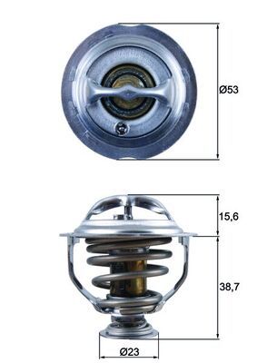 Thermostat, coolant MAHLE TX 123 95D