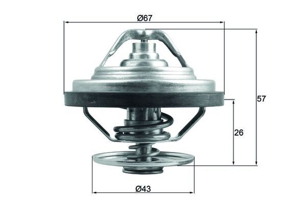 MAHLE TX 158 83 Thermostat, coolant