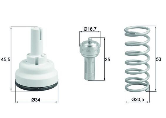 MAHLE TX 182 105D Thermostat, coolant