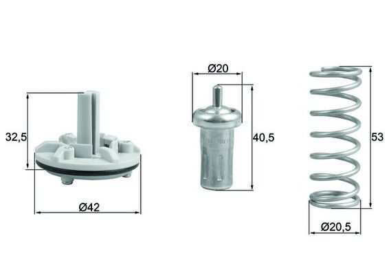 MAHLE TX 183 80D Thermostat, coolant