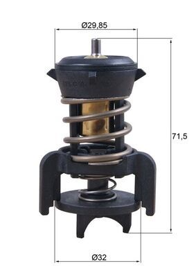Thermostat, coolant MAHLE TX 251 94D
