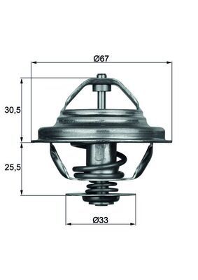 MAHLE TX 27 71D Thermostat, coolant