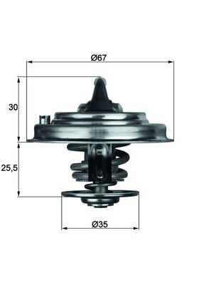 MAHLE TX 30 92D Thermostat, coolant