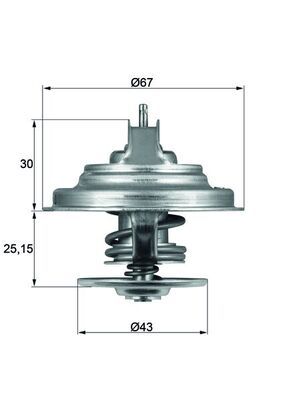 MAHLE TX 31 92D Thermostat, coolant