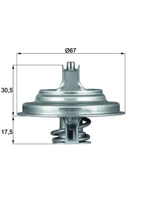 MAHLE TX 54 83D Thermostat, coolant