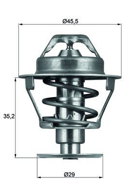 Thermostat, coolant MAHLE TX 81 89D