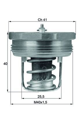Thermostat, coolant MAHLE TX 89 83