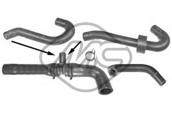 Metalcaucho 09314 Hose, heat exchanger (heating)