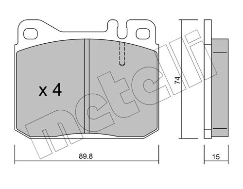 METELLI 22-0011-0 Brake Pad Set, disc brake