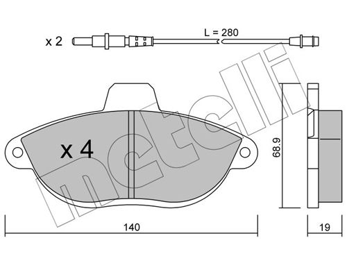 METELLI 22-0105-0 Brake Pad Set, disc brake