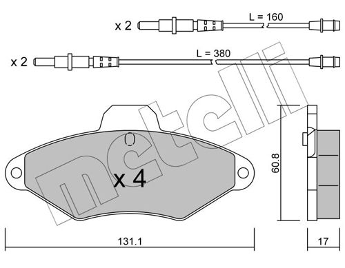 METELLI 22-0144-0 Brake Pad Set, disc brake