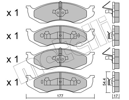 METELLI 22-0218-0 Brake Pad Set, disc brake