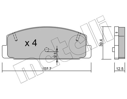 METELLI 22-0302-2 Brake Pad Set, disc brake