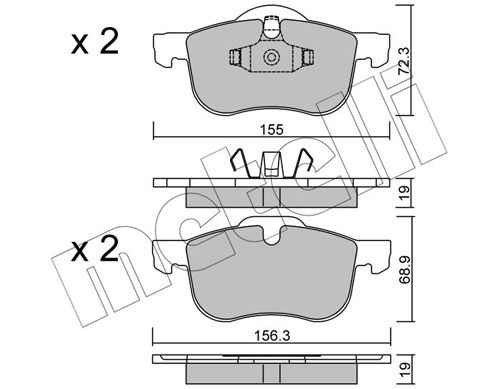 METELLI 22-0309-0 Brake Pad Set, disc brake