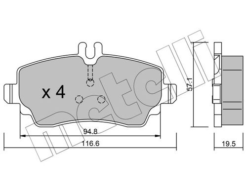 METELLI 22-0310-1 Brake Pad Set, disc brake