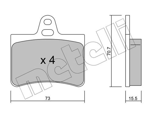 METELLI 22-0333-0 Brake Pad Set, disc brake