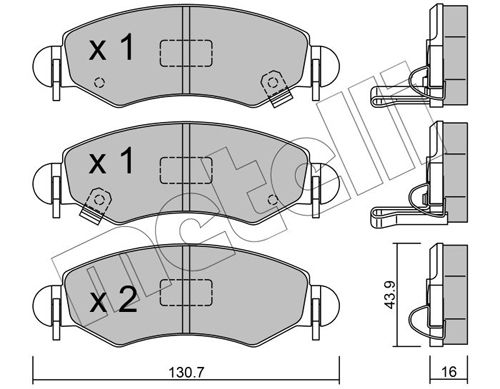 METELLI 22-0339-1 Brake Pad Set, disc brake
