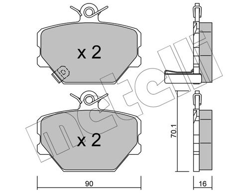 METELLI 22-0341-0 Brake Pad Set, disc brake