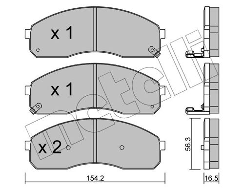 METELLI 22-0374-0 Brake Pad Set, disc brake