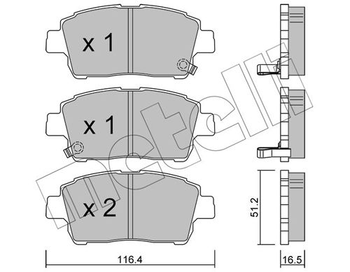 METELLI 22-0423-0 Brake Pad Set, disc brake