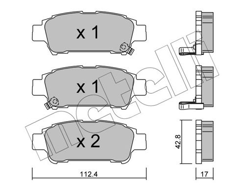 METELLI 22-0428-0 Brake Pad Set, disc brake