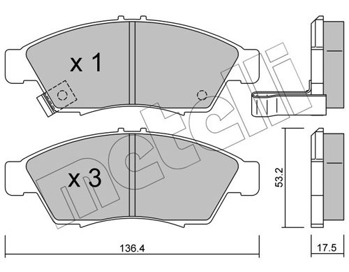 METELLI 22-0437-0 Brake Pad Set, disc brake