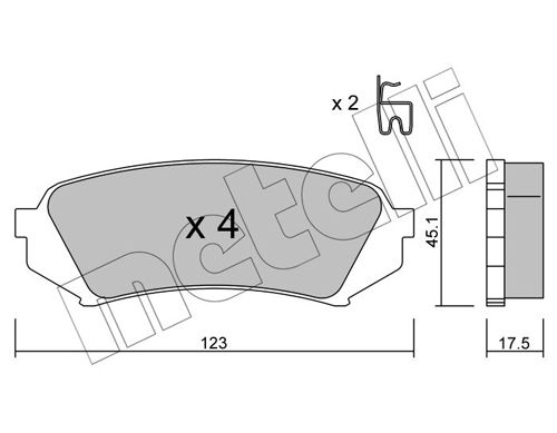 METELLI 22-0453-0 Brake Pad Set, disc brake