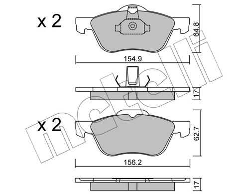 METELLI 22-0489-0 Brake Pad Set, disc brake