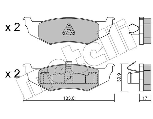 METELLI 22-0522-0 Brake Pad Set, disc brake