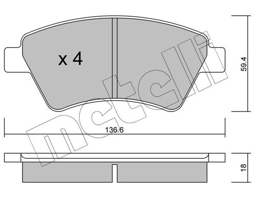 METELLI 22-0544-0 Brake Pad Set, disc brake