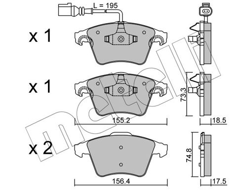 METELLI 22-0552-1 Brake Pad Set, disc brake