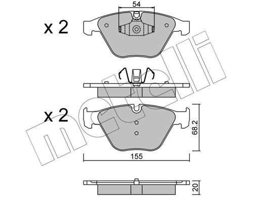 METELLI 22-0558-6 Brake Pad Set, disc brake