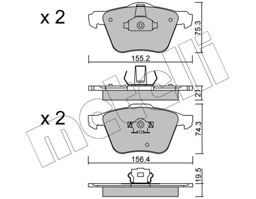 METELLI 22-0599-0 Brake Pad Set, disc brake