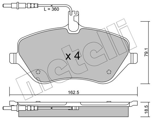 METELLI 22-0601-0 Brake Pad Set, disc brake