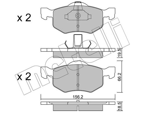 METELLI 22-0609-0 Brake Pad Set, disc brake